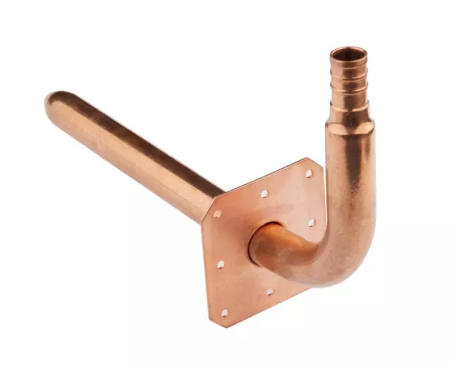 EFIELD 20 PCS 1/2" PEX Crimp fittings Copper Stub Out Elbow Wall Flange-8 Inch