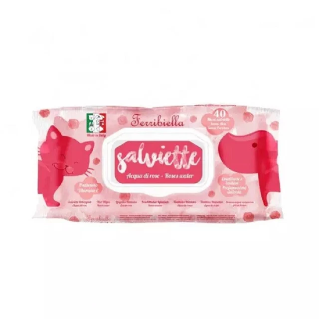 FERRIBIELLA TOALLITAS AGUA ROSAS, 40 uds
