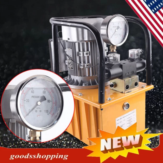 VEVOR ELECTRIC HYDRAULIC Pump Power Pack 2 Stage Solenoid Double Acting