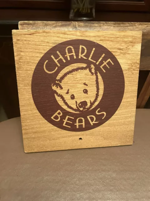 Charlie Bears Wooden Plaque Sign