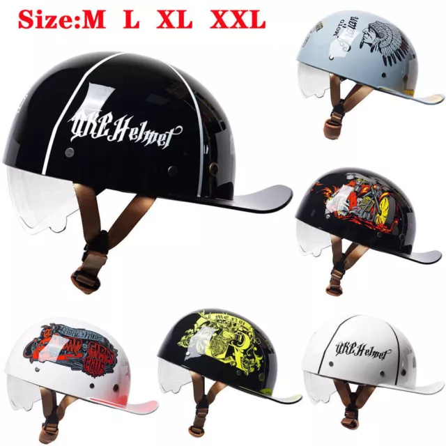 Retro Baseball Cap Helmet Motorcycle Half Helmet Duck Helmet Scooter Helmet