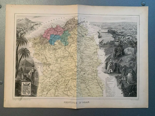 Vue D'Oran, Une Ville Côtière Qui Est Situé Dans Le Nord-ouest De L Algerie 19e Siecle Francais Illustration Image328351283