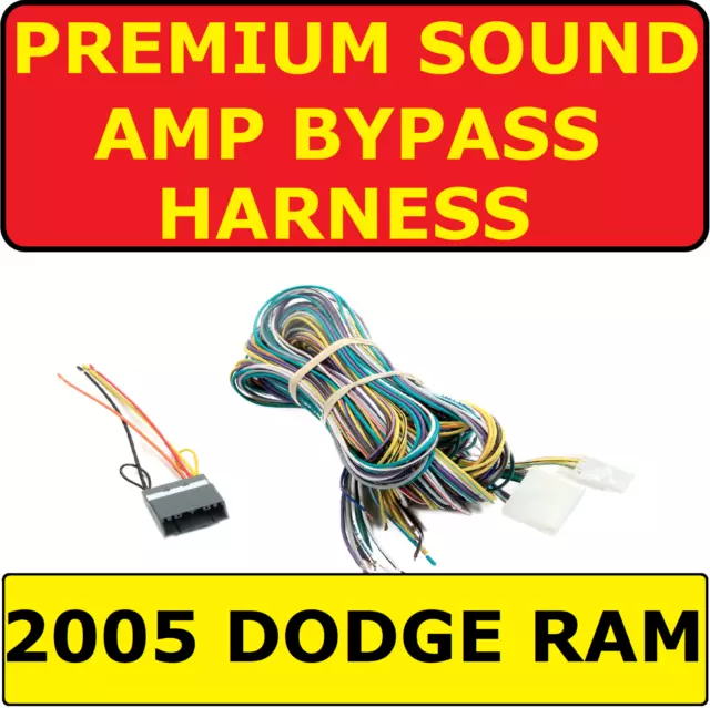 05 Dodge Ram Infinity Car Stereo Radio Premium Sound Adapter Amp Bypass Harness