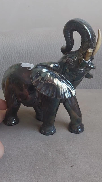 Oggetto Argento 925 Ricoperto Elefante