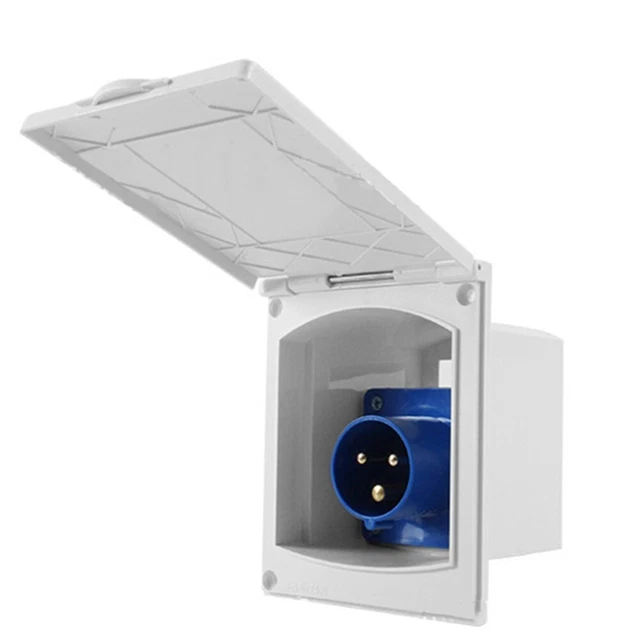 Deiwo Prise Extérieure CEE - 240 V - 12 V - Antenne - Satellite - IP44 - Idéale Pour Caravane