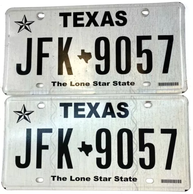 Vintage Texas 2012 Pair Auto License Plate Set Garage Man Cave Decor Collector