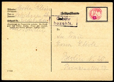 LOKALAUSGABEN FREDERSDORF 1945 227FIV KARTE gepr(C6695a EUR 66,31