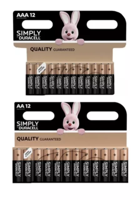 Duracell AA & AAA Long Lasting Power Alkaline Battery Economy Pack 12 Batteries