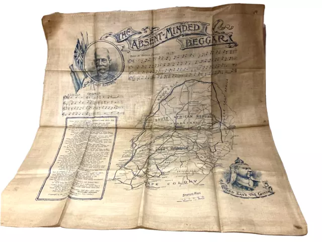 Antique Boer War MAP of South Africa - The Absent Minded Beggar - Victorian