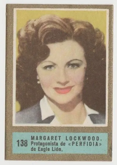 Margaret Lockwood 1952 Fernando Fuentes Tobacco Card #138 Fedora Film Star E5