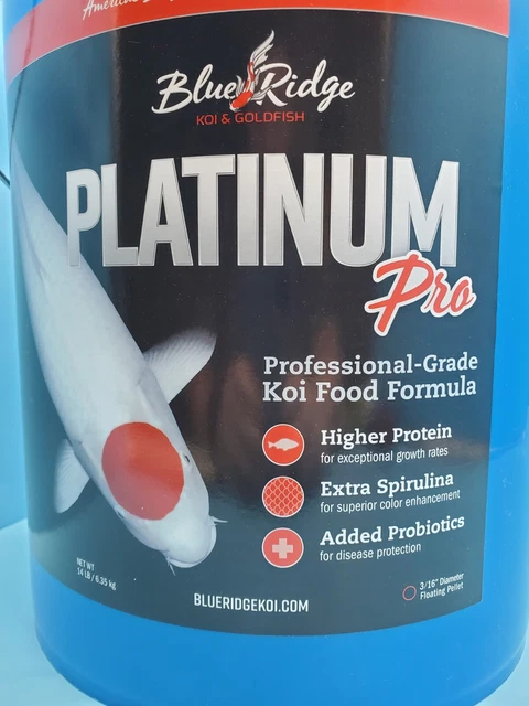 Blue Ridge Platinum Pro Koi & Goldfish Pond Fish Food 14 lb.