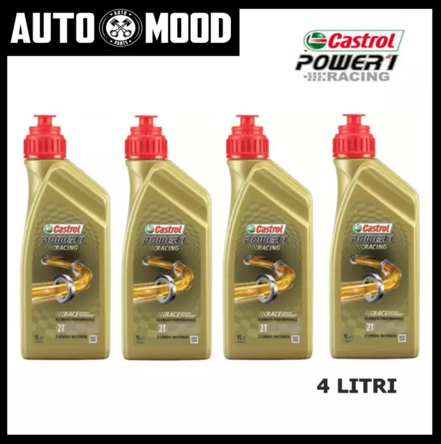 Castrol Power 1 Racing 2T  Lubrificante olio motore moto miscela sintetico 4 LT