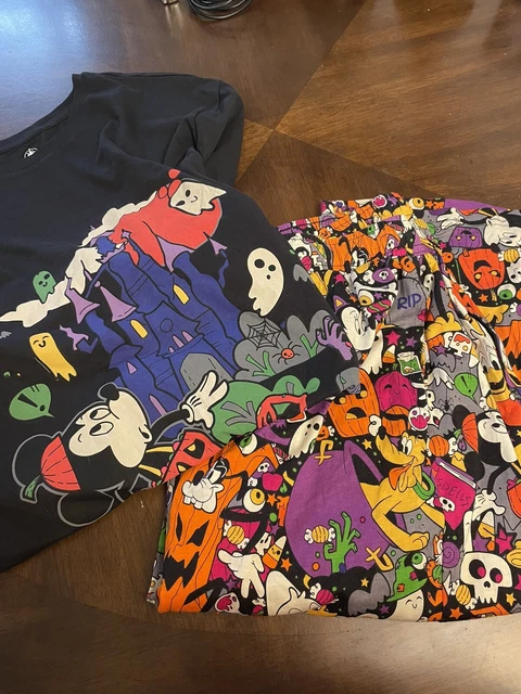 Mickey Mouse and Friends Halloween 2XL Adult Pajama Set NEW Disney Parks