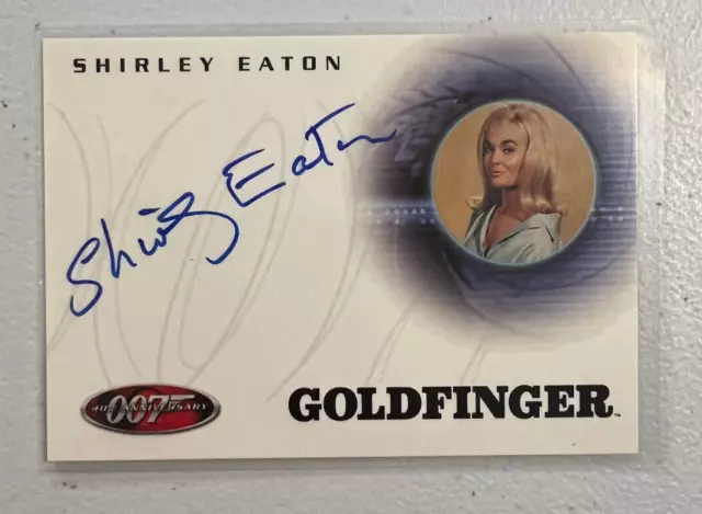 2002 James Bond 007 40th Anniversary: Shirley Eaton Jill A3 Autograph Auto Card