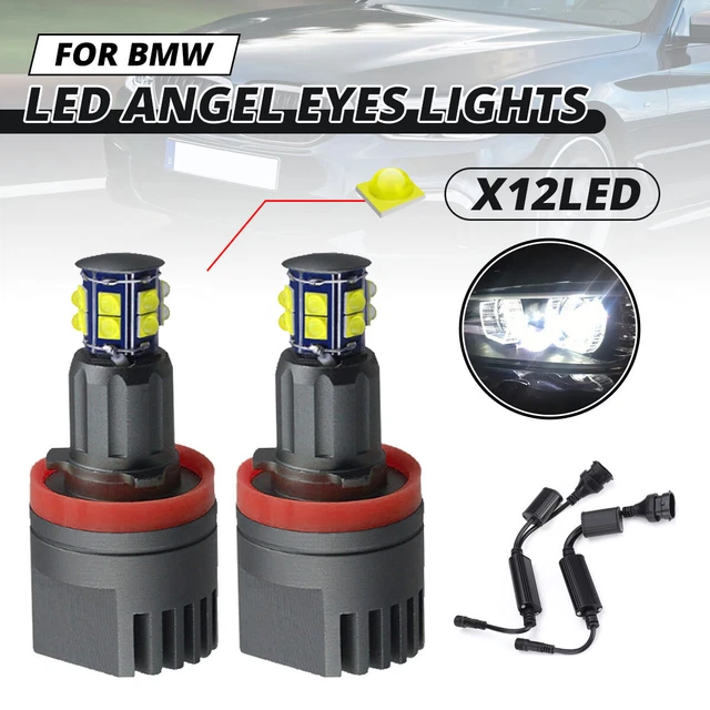 2 anelli occhi angelo LED 120 W H8 luce di posizione per BMW E92 E93 E90 E60 E61 E84