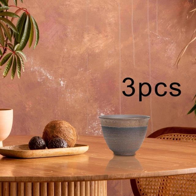 3Pcs Japanese Ceramic Tea Cup Teaware Coffee Cup for Kitchen Outdoor Camping