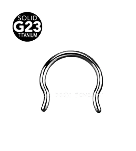G23 Solid Titanium Bell Shape Septum Ring septum Retainer 16G 14G 5/16"