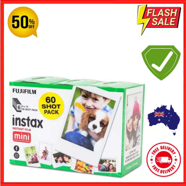 Fujifilm instax mini Film - White (60 pack) | FREE SHIPPING | NEW AU