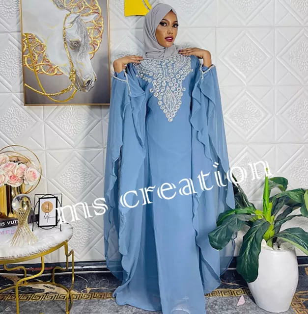 SALE New Moroccan Dubai Kaftans Farasha Abaya Dress Very Fancy Long Gown 30