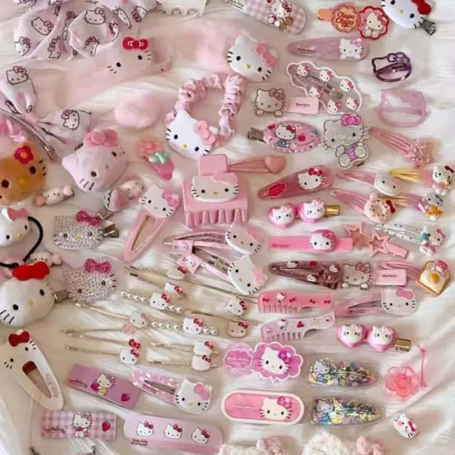 19pcs Cute Girl's Mixed Hello Kitty Hairpin Barrette Hair Clip Christmas Gift