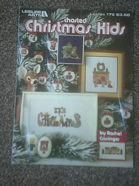Leisure Arts 175 - Weihnachten Kinder gezählt Kreuzstich Diagramm Muster Buch