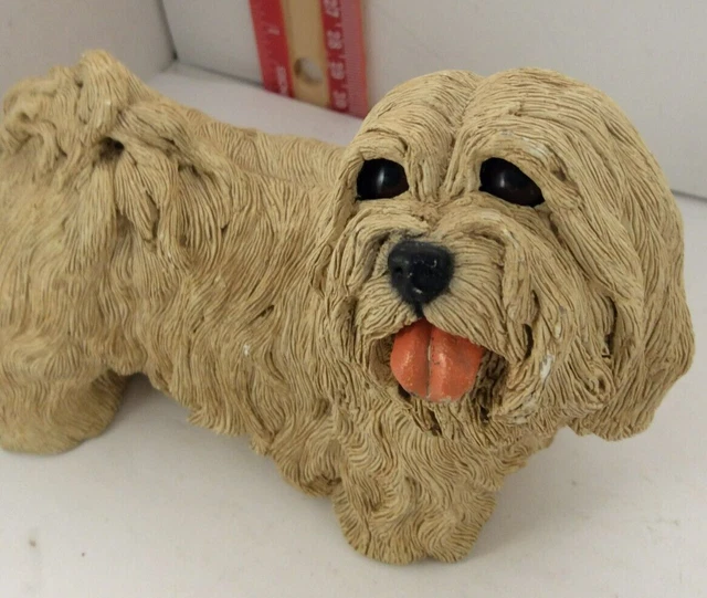 Maltese Dog Sculpture Marty Inc. Vtg 1987 Whiskers By Martha Carey