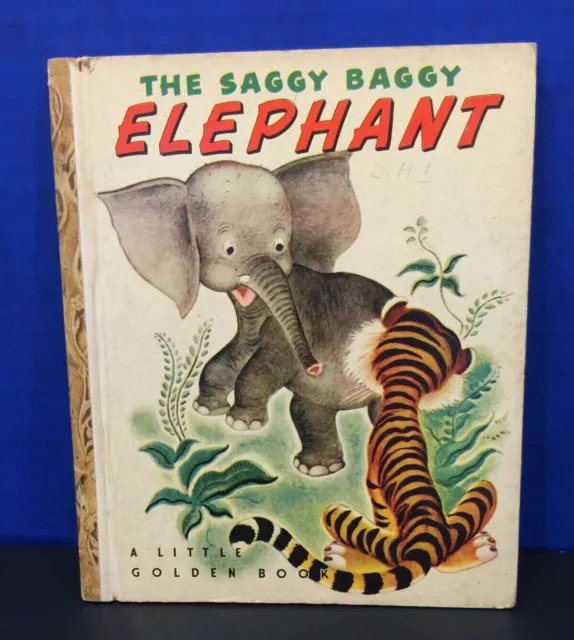 VINTAGE CLASSIC THE SAGGY BAGGY ELEPHANT, Little Golden Book 1947 