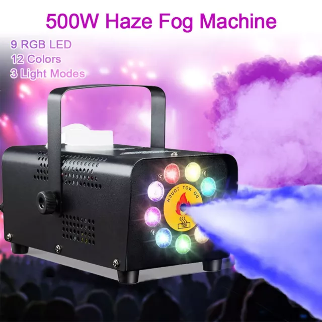 Fog Machine 500 Watts Remote Parties Dances Halloween Special Effects 550ML