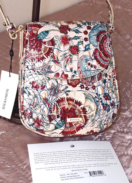 Brahmin EVERLEE in BROCADE Melbourne Leather Purse Handbag Crossbody NWT
