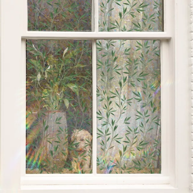 3D Leaf Windows Static Stickers Clings Electrostatic Glass Decals Home Decor