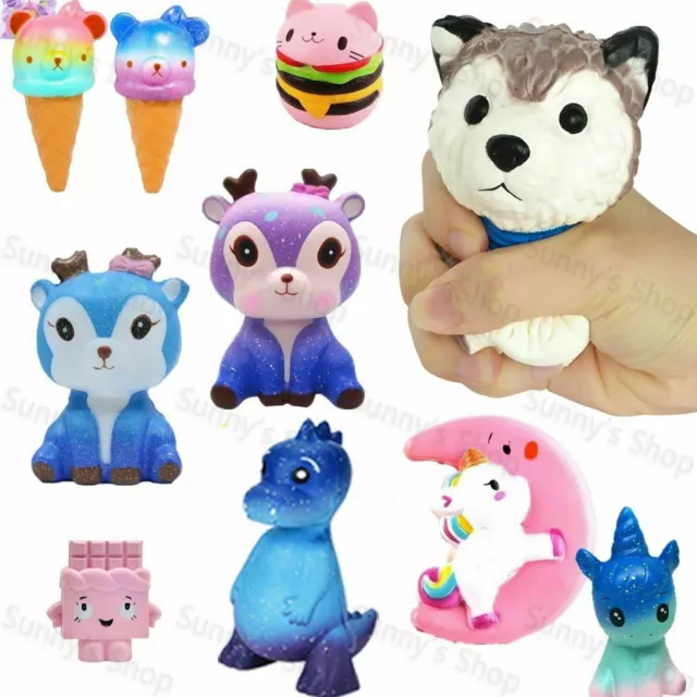 Kawaii Galaxy Dinosaur Deer Scented Squishys Slow Rising Squeeze Toy Kid Gift UK