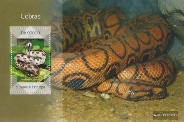 Sao Tome e Principe Block 995 (kompl. Ausgabe) postfrisch 2014 Schlangen