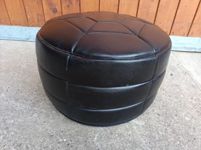 60er Vintage Hocker Sitzkissen Pouf Ottomane Kamelhocker 60s Kaminhocker 16