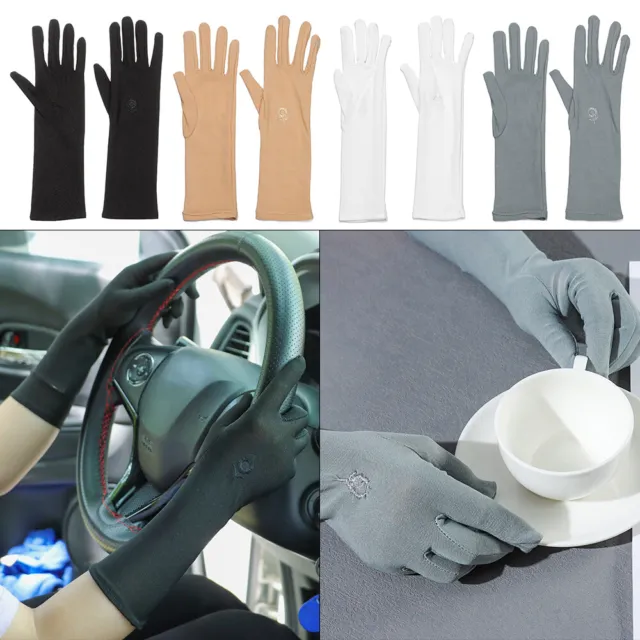 RESISTANT THIN ELASTIC Anti UV Driving Gloves Etiquette Gloves Sunscreen  Gloves $5.86 - PicClick AU