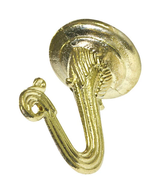 OOK 534502 30 lbs. Capacity Brass Plated Steel Swag Hook 1-1/2 L in. (Pack of 6)