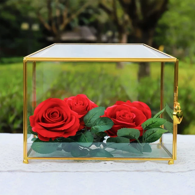 Okllen Wood Wedding Card Box With Lock And Card Sign, Large