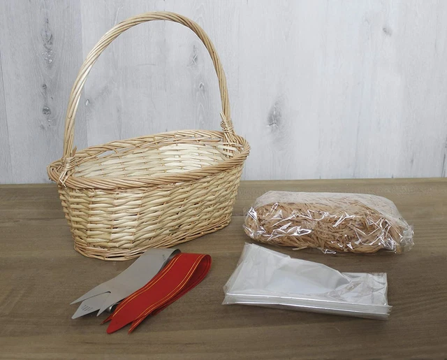 Luxus Korbkorb Picknick Erstellen Sie Ihr eigenes Kit Weihnachten Geschenk Essen Wein groß