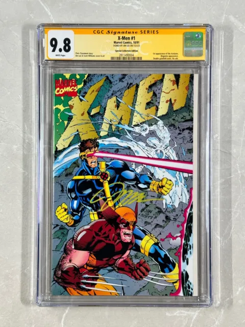 X-Men #1 (1991 Marvel Comics) Signed Jim Lee fold Variant CGC 9.8