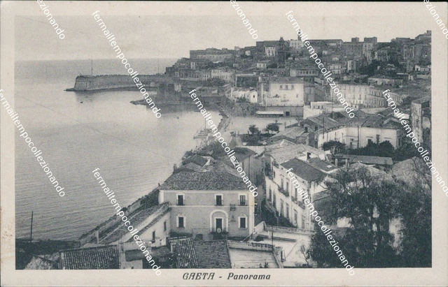 cg625 cartolina gaeta panorama provincia di latina lazio