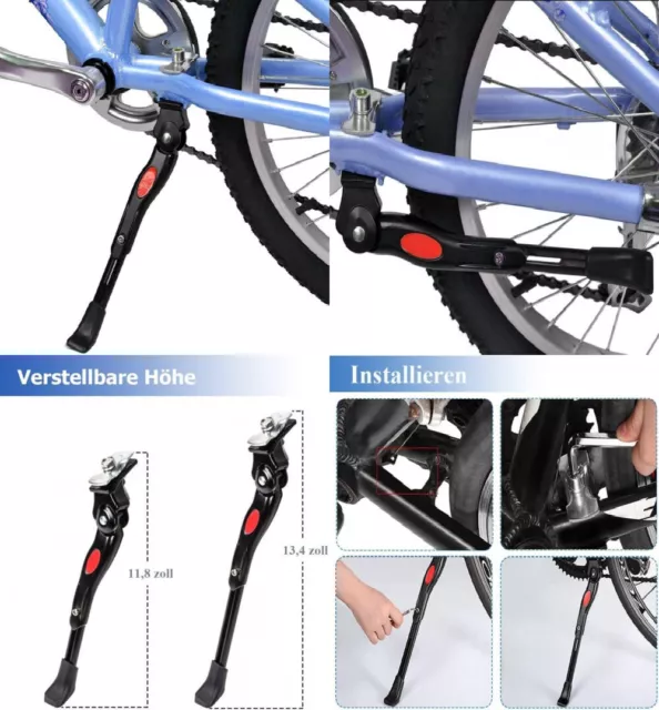 Mesee Cavalletto laterale per bicicletta mountain bike, compatibile con...