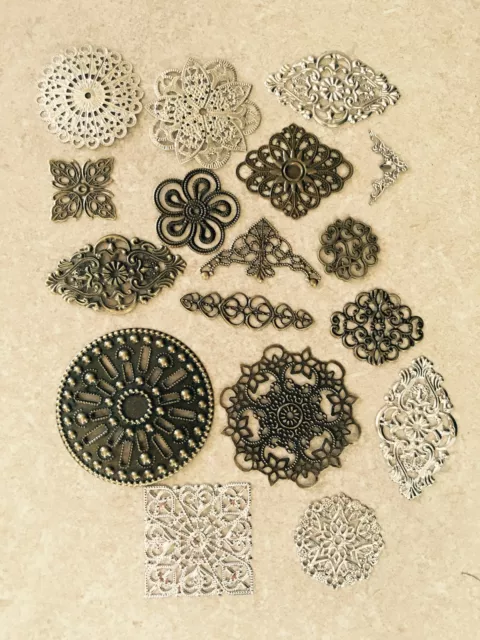 Metal Embellishments - paper craft / scrapbooking / jewellery  - FREE SHIPPING