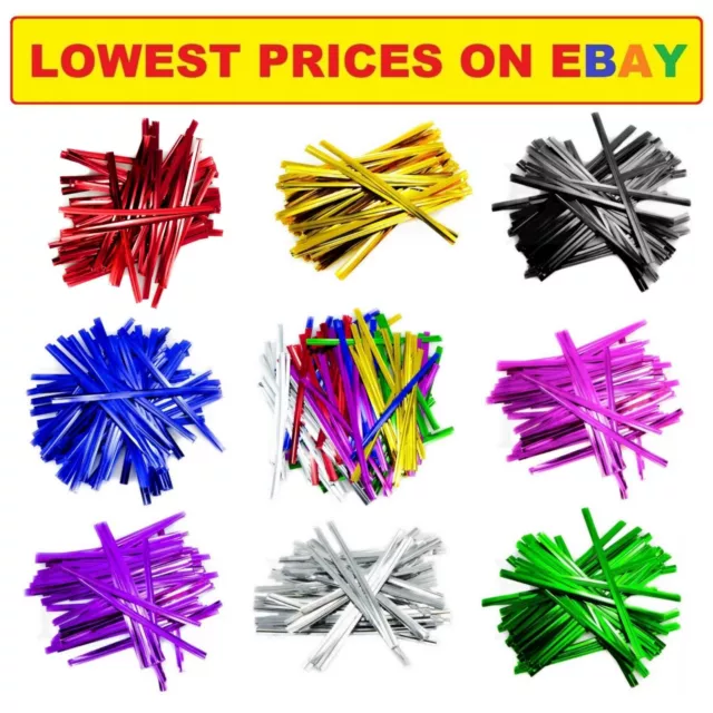 Metallic Twist Ties for Sandwich Food Candy Freezer Sweet Plastic Bags Soft Wire