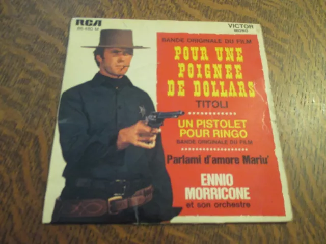 45 tours ennio morricone et son orchestre bande originale du film pour une poign