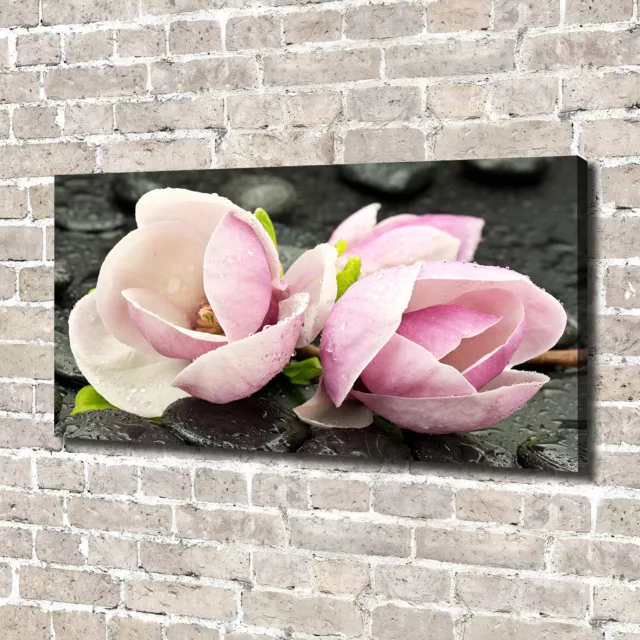 Cuadro Moderno Impreso en Lienzo de La Pared el Salaón 140x70 Magnolia Stone Zen