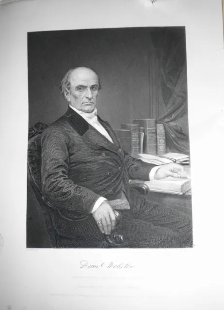 Daniel Webster - Acero Grabado - 1876 - Duyckinck Internationale Galería