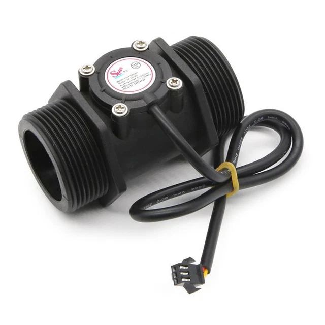 1.5& WATER FLOW Sensor 22mm Hall Effect Flowmeter Fluid Meter Counter
