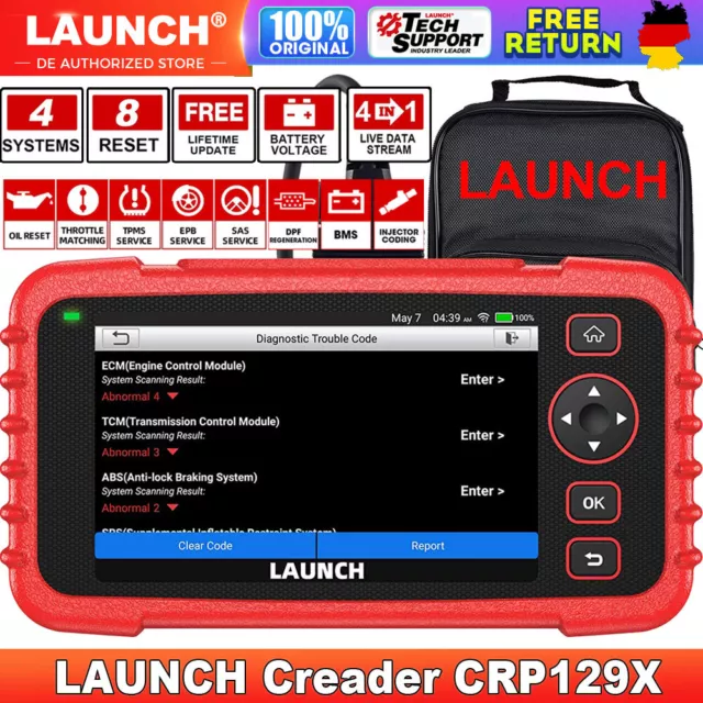 2024 Launch CRP129X PRO VEICOLO OBD2 dispositivo diagnostico scanner ABS SRS TPMS EPB SAS DPF