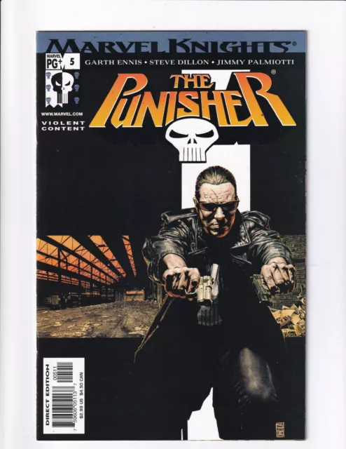 Punisher #5 2001 NM Marvel Knights Tie in Garth Ennis Tim Bradstree Bag/Boarded