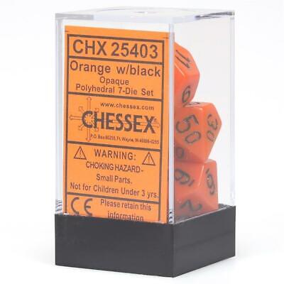 Chessex Chessex Opaco Blu Con Bianco Numeri Poliedrico 7 Die Set IN Display Cubo 