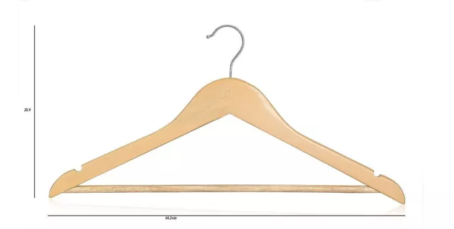 10 x appendiabiti cappotto di legno indumenti vestiti armadio appendiabiti legno appendiabiti barra pantaloni